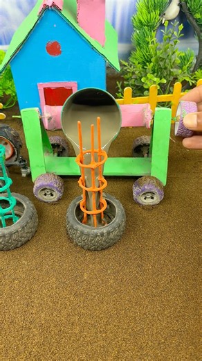 😱 Mini Tractor Making Strong Cement Pillar | Amazing Construction Machine #shorts #youtubeshorts