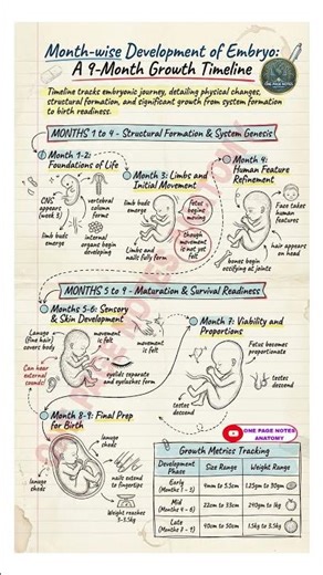Embryo Development | Month 1 to 9 Human Growth Timeline #shorts #embryology #pregnancy #mbbs #neet