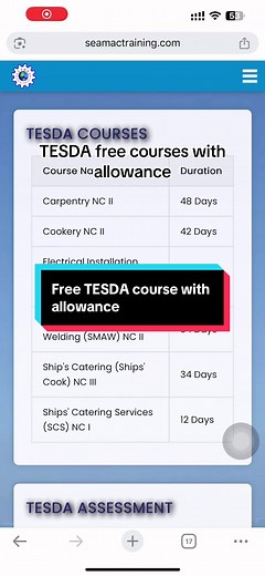 Free TESDA Courses with Allowance Details