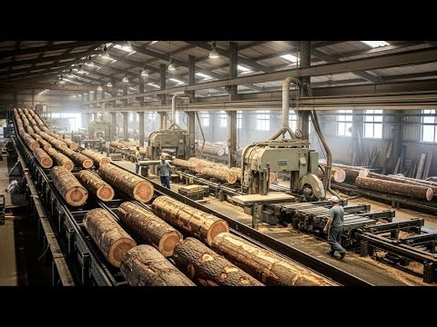 Inside the Wood Processing Factory