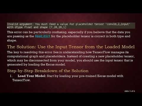 Solving the Invalid argument Error When Feeding Placeholder Tensors in TensorFlow