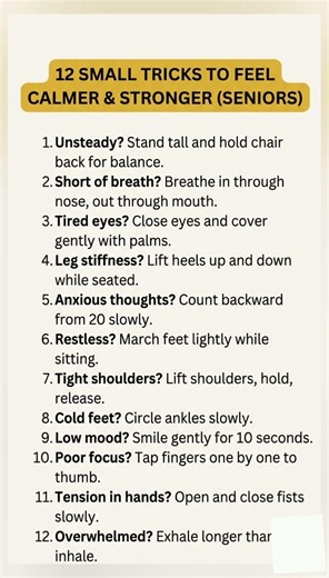 12 GENTLE WAYS TO HELP YOUR BODY (FOR SENIORS) #seniorhealth #wellnesstips #healthyaging