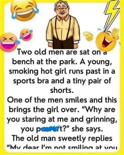 Old Men Sitting On A Bench…We’ve chuckled with tears 🤣😵🤣 with this joke… the entire joke is in the first comm below 👇👇👇 | Laugh Factory