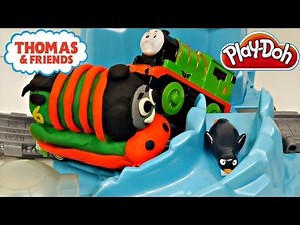 Thomas and Friends Play Doh Percy's Penguin Adventure Train Track Toys Review - Disney Cars Toy Club