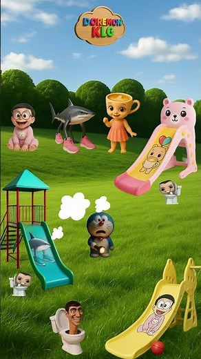 Nôbita bị Skibidi Toilet lấy đồ chơi