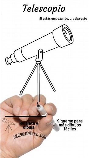 Cómo Dibujar un Telescopio (Telescope) ✏️🔭 | Dibujos Fáciles a Lápiz