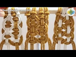 ✅️Full video➡️New🪢Macrame Pattern Knitting, easy Tutorials: How to make a macrame pattern, Easy