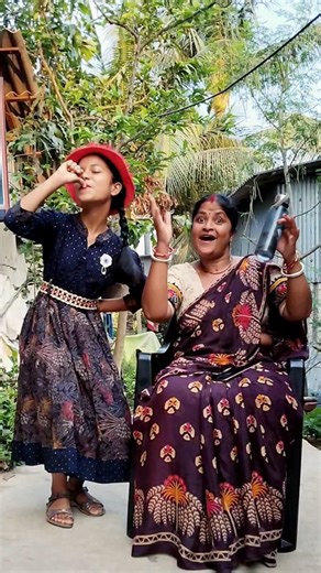 Funny cute baby copies mom chalange #shorts #trending