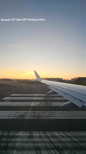 Ryanair 737 Take OFF during sunrise. #holidays @Ryanair @Cork Airport #schoollife