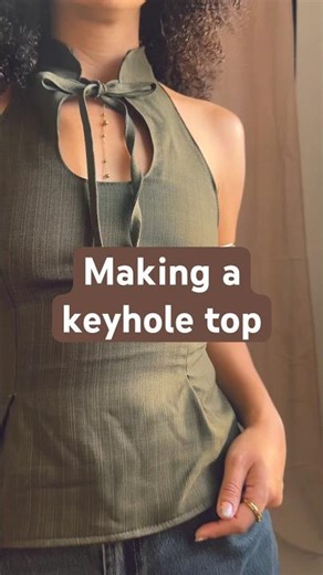 making a keyhole top for spring