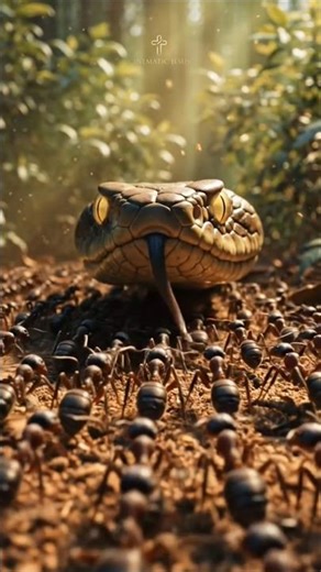 🐍Ant Army vs Snake Head 😱Deadly Forest Ambush #shorts