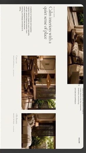 Sample Website Direction for an Interior Design Studio