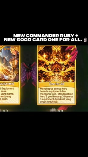 new Commander Ruby + new Gogo card One for All. 🗿 #MCGG #MagicChessGoGo
