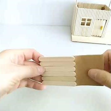 How to Make a Beautiful Miniature Cabin with Popsicle Sticks and Bamboo Dowel Rods?