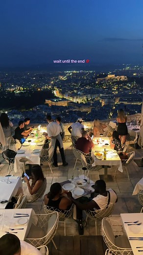Orizontes Restaurant Athens Lycabettus Hill skyline view
