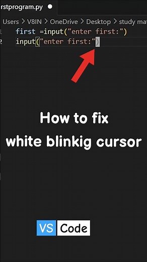 How to fix the blinking cursor in Visual Studio Code #vscode #coding #shorts #vscodetutorial
