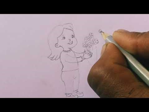 Student and teacher drawing easy /how to draw a drawing of student love teacher‪@drawingwithtiti‬