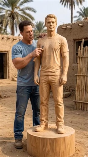 Superstar USA Style Wood Carving 🔨 Open Ground Craft | Inspired by John Cena#woodcarving #usa😧🔥