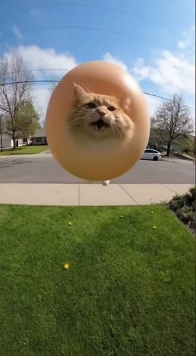 THE INFLATING CAT! 🐱🎈 He Just Floated Away!