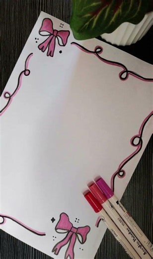 Aesthetic border design ideas #aestheticart #drawingideas #drawing #mydoodleworld #beginnerarttips