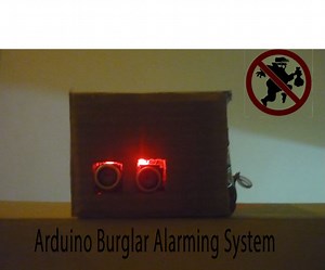 Glowing LED Burglar Alarming System
