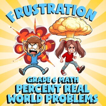 Percent Real World Problems FRUSTRATION Math Game - No Prep Grade 6 Review