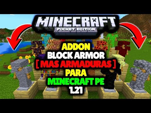 BLOCK ARMOR [ MAS ARMADURAS ] ADDON PARA MINECRAFT PE 1.21 | Best Addon For Minecraft PE 1.21.2