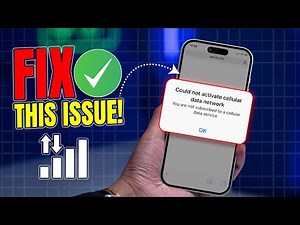 How to Fix "Could Not Activate Cellular Data Network" on iPhone | No Internet Issue