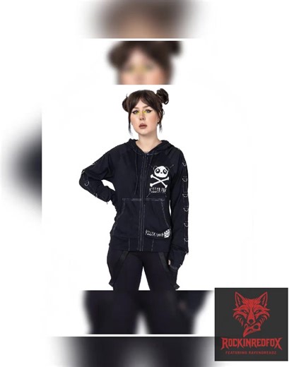 🖤 Killer Panda KP Void Hood Black Panda Ear Zip Hoodie Alt fashion & gothic finds from RockinRedFox. Shop on our TikTok Shop or via the link in bio. #altfashion #gothfashion #alternativefashion #tiktokshop #rockinredfox
