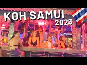 Koh Samui Lamai Beach Thailand Nightlife Walking Tour July 2023
