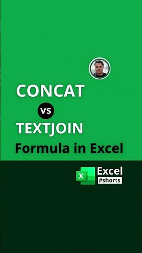 CONCAT vs TEXTJOIN Formula in Excel