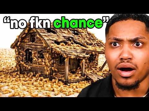 1000 Termites Vs His Wood😳