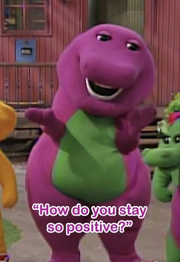 My super-dee-duper secret to positivity? Talking about my feelings, a little song, and a whole lot of love! 💜✨​ . . . . BARNEY AND THE BACKYARD GANG and BARNEY & FRIENDS were originally Developed by Sheryl Leach, Kathy Parker and Dennis DeShazer