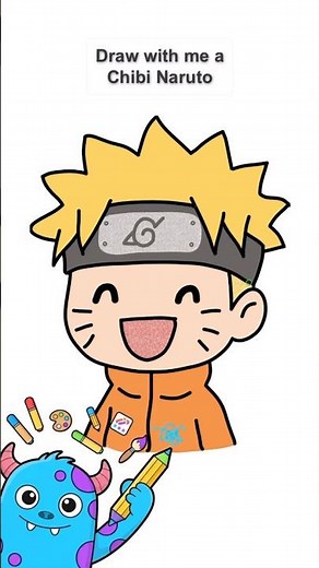 How to Draw Cute Chibi Naruto 🍥✨ (Step-by-Step) #shorts