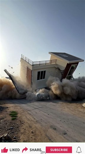 10 Marla Building Demolition AI Generated Building Collapse Realistic Destruction Video