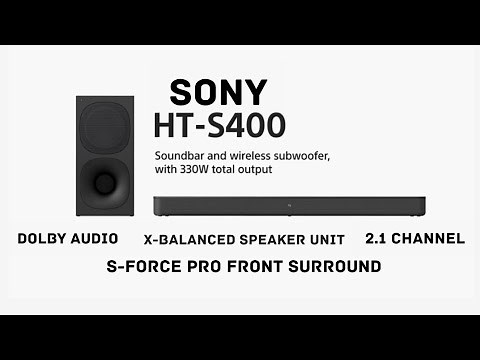 Sony HT-S400 2.1ch Soundbar | Wireless Subwoofer | S-Force PRO Front Surround |Unboxing & Sound Test