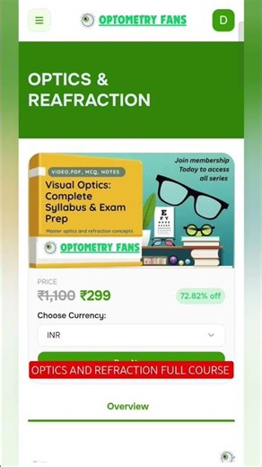 Optics and Refraction Full Course