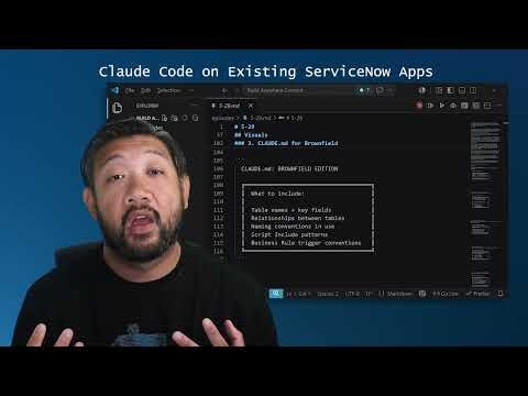 Claude Code on Existing ServiceNow Apps