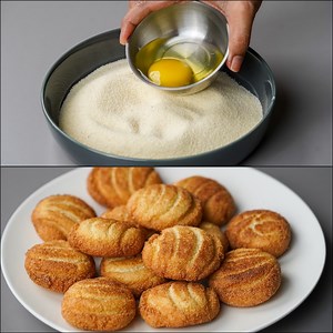 22M views · 455 reactions | I Combined Suji With Egg & Make This Delicious Homemade Biscuits Recipe | Suji Cookies Recipe | N'Oven Foods | Facebook