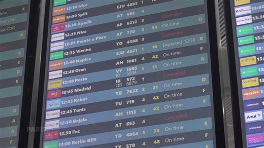 Air traffic controllers strike in France disrupts traffic at Paris airport