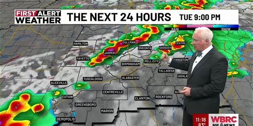 WBRC First Alert Weather: 11 a.m. update