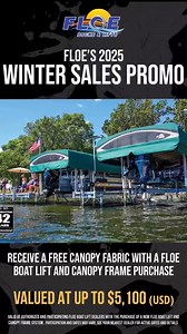 🥳 Floe's 2025 Winter Sales Promo 🆓 Free 3-Piece Homecrest Dock Furniture Set with Qualified Dock Purchase• Valued at $2,299 USD• Free with Dock Purchase of $12,000 or More• Or 1/2 Price with Dock Purchase from $7,000 to $11,999. OR 🆓 Receive a free canopy fabric with a Floe Boat Lift and Canopy frame Purchase• Valued at up to $5,100 USD. 📍 Valid at Authorized and Participating Dealers. #boat #show #boatshow #floe 📅 Participation and dates may vary | FLOE International