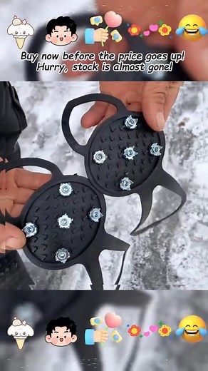 Slippery driveways? Icy sidewalks? Treacherous trails? Now you can conquer them all — with these 5-Tooth Non-Slip Ice Claws! 🏔️✨ ✅ 5 Sharp Steel Teeth – Bite deep into ice and hard-packed snow ✅ 360° Grip Design – Stable in all directions, uphill or down ✅ Flexible & Adjustable – Fits most boots, sneakers, and shoes ✅ 2 Pairs in 1 Pack – Keep one, share one, or double your traction! 🧤 Easy On, Easy Off – No tools, no hassle. Secure in seconds. Don’t let winter keep you indoors. Tap “Shop Now” 