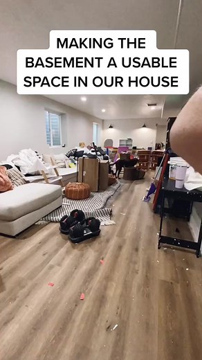 Decorating the basement and making it feel more cozy and kid friendly❤️ #basementmakeover #basementupdate #basem | Minka lu