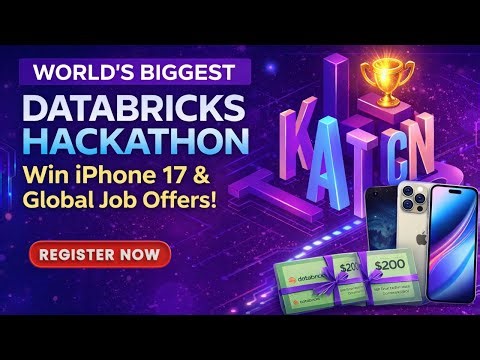 World’s Biggest Databricks Hackathon | Win iPhone 17 & Global Job Offers | Apply Fast !!
