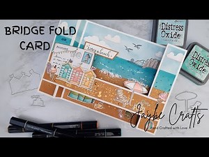 BEACH Themed BRIDGE Fold Card