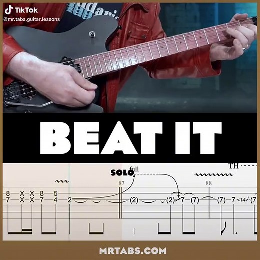 Eddie Van Halen Beat It Guitar Solo Tutorial
