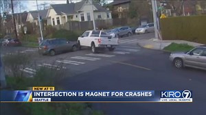Video shows several collisions over year at Seattle intersection