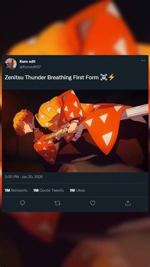 Zenitsu Thunder Breathing First Form #trending #anime4kedit #youtubeshorts #demonslayer #zenitsu