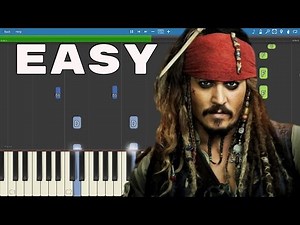 How to play He's A Pirate - EASY Piano Tutorial - Slow - Pirates of the Caribbean Theme